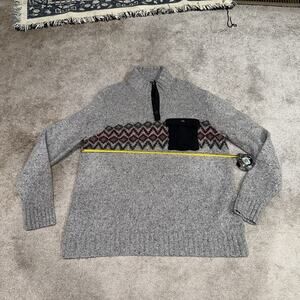 Smartwool Sweater Men’s XL Heavy Henley Knitted Gray